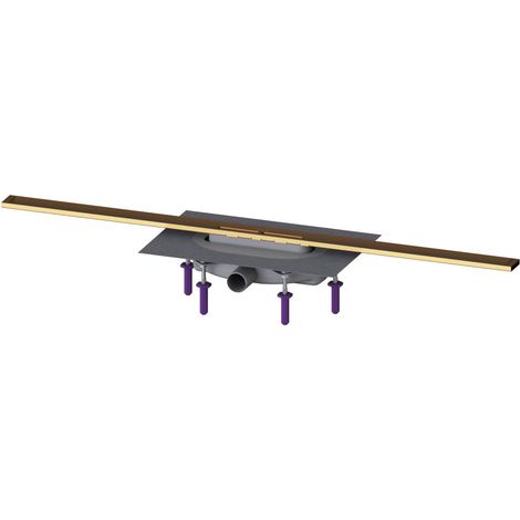 Kessel Duschrinne Linearis Infinity 60 Länge 1000mm DN 40 Megastop, Bronze gebürstet (1/2)