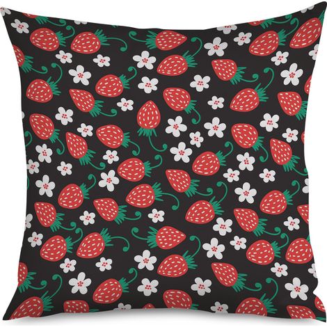 Housse de Housse Coussin Fraises Style Kawaii (1/5)