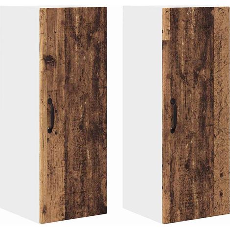 Meuble mural de cuisine,Armoire de cuisine 2 pcs Bois Ancien 30 x 31 x 80 cm CFW85442 (1/5)