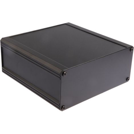 Boîtier dissipateur RS PRO en Aluminium extrudé, 200 x 100 x 86mm, Noir IP40 ( Prix pour 1 ) (1/3)