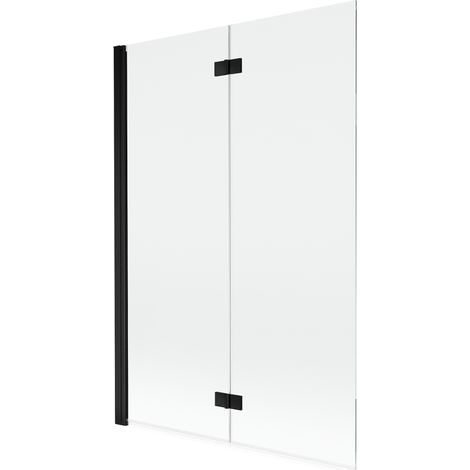 Paroi de douche Mexen Mist à 2 volets gauche 120 x 150 cm, transparent, noir - 8A9-120-002-70-00-L (1/5)