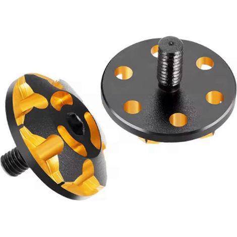 Lot de 2 vis de fixation M3 en métal pour joint d'aileron arrière de voiture RC 1/8/1/10, accessoire de mise à niveau, style A, or et noir (1/5)