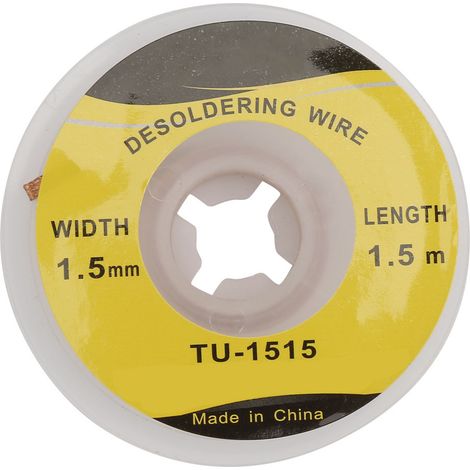Tresse à dessouder BGA 1.5m x 1.5mm, tresse de soudure pour PCB, fil désoxydant pour réparation électronique (1/5)