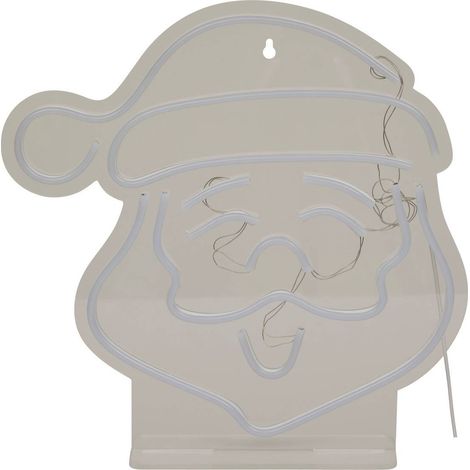 Testa di babbo natale al neon a led spina usb h.35cm - Feeric lights & christmas