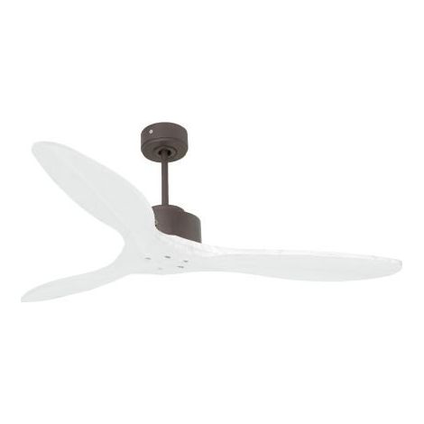Modulo de KlassFan - Super destratificateur et ventilateur DC 132 cm Chocolat pales bois blanc sans Lumière  25 à 40 m²