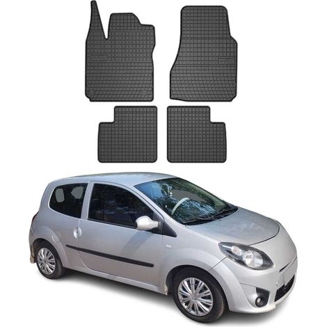 OMAC Tapis de Sol Compatible avec Renault Twingo 2007-2014 Caoutchouc Noir