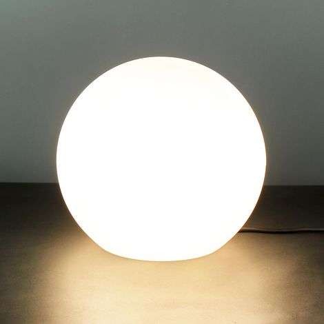 Stilvolle Gartenlampe Weiß Kugellampe Ø30cm