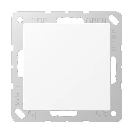Jung Copertura cieca (ad incastro), Termoplastico verniciato, Serie A, bianco neve opaco A 594-0 WWM