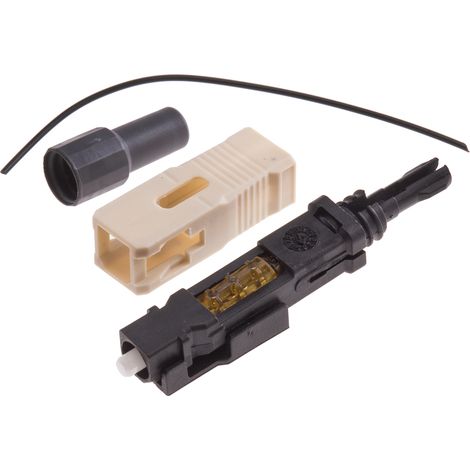 Connecteur pour fibre optique SC Simplex, Multimode, OM2, taille de la fibre 50/125µm ( Prix pour 1 )