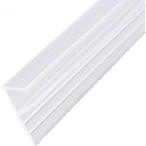 Joint d'étanchéité pour porte de douche en verre sans cadre, profilé F 1/2 po, avec gouttière