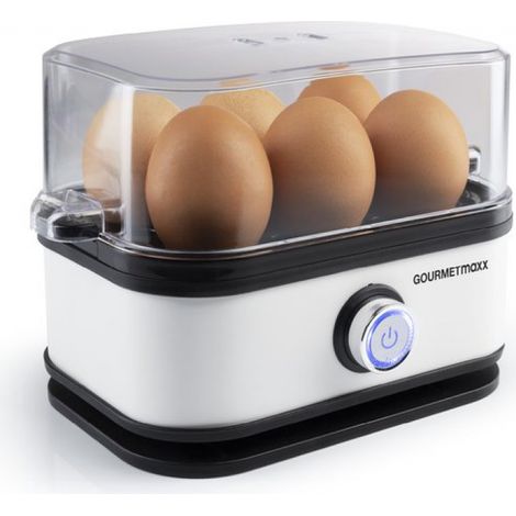 Cuiseur à œufs GOURMETmaxx pour 6 œufs Eierkoker avec oeuf prikker à maatbeker Eierkoker avec 3 hardheidsstanden – pour wapiti ei de juiste stand Cuiseur à œufs design avec – quelle est la machi (1/5)