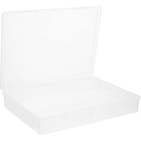 Support de bureau pour classeurs, boîte de rangement pour documents, protège-documents A4, organiseur de papier de bureau-32.4X23X5.2CM-Transparent (1/3)