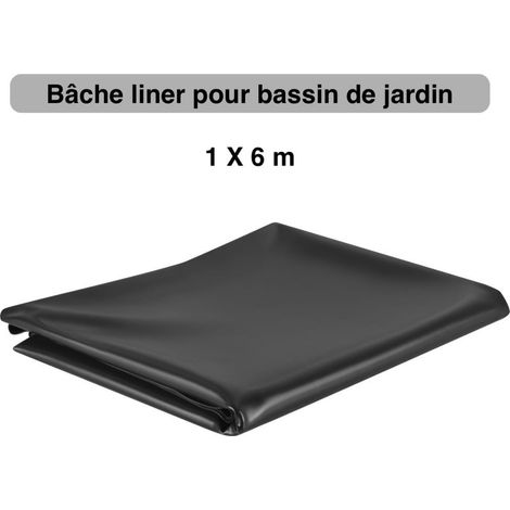 Bâche - Liner Bassin 1X6m , 0,5mm d'épaisseur. Qualité et Performante. Mise en place Facile