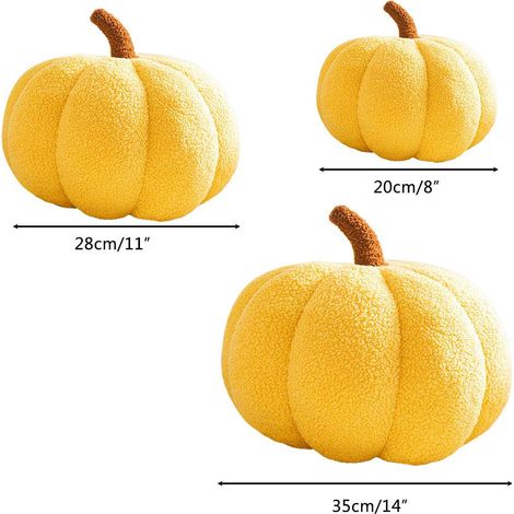 Künstlicher Kürbis, niedlicher Plüschkürbis, Herbsternte-Kuschelkürbis, Halloween- und Thanksgiving-Dekorationen, Fotorequisiten (1/5)