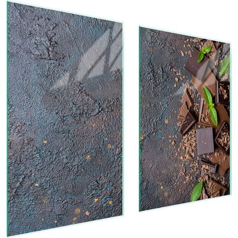 Glasschutzplatte für Küche 65x52 Schokolade (1/5)