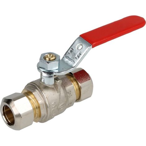 Robinet avec bague de serrage diamètre 15 mm des deux côtés avec levier