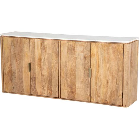 Felo Mango Marmor Holz Sideboard 180X40X80 cm (1/5)