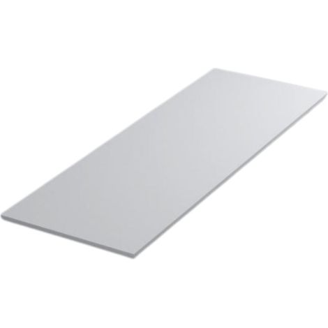 Piano per lavabo bagno rettangolare idrorepellente colore bianco lucido 100x46 cm