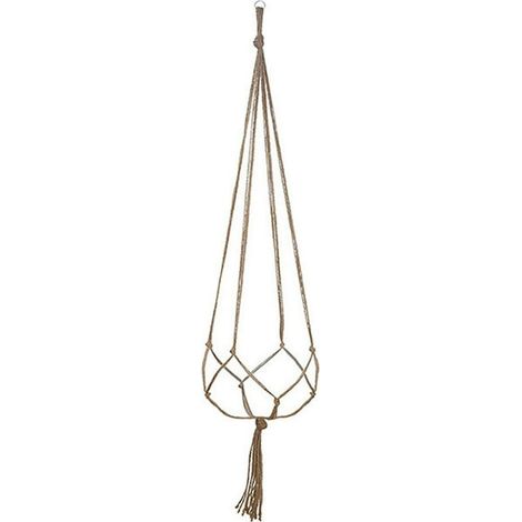 Support Plante Suspendu - Corde Coton Naturel - Pour Intérieur Bureau Jardin - Longueur Réglable 90 cm 105 cm 122 cm - 1 Pièce (1/5)