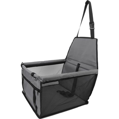 Siège auto pour animaux de compagnie en tissu Oxford imperméable avec revêtement antidérapant et ceinture réglable pour chiens jusqu'à 10 kg (1/5)