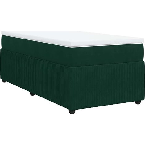 Maison Exclusive - Cama box spring con colchón terciopelo verde o (1/5)