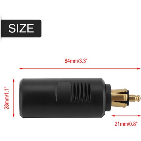 Adaptateur allume-cigare européen 12 V pour moto (prise DIN). (1/5)