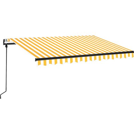 Maison Exclusive - Markise Automatisch Einziehbar 350x250 cm Gelb