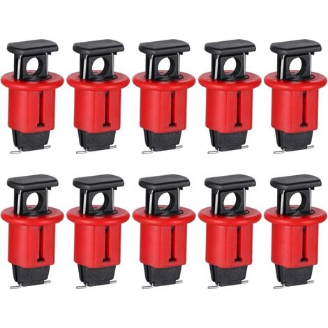 Lot de 10 Disjoncteurs Miniatures de Verrouillage de Sécurité électrique pour Isolation électrique Rouge Verrouillage de Disjoncteur Miniature de Verrouillage de Sécurité électrique (1/4)