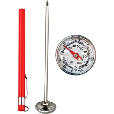 Termometro da pavimento in acciaio inossidabile ecologico per la misurazione della temperatura, adatto all'uso in ambito alimentare. Impermeabile. (1/5)