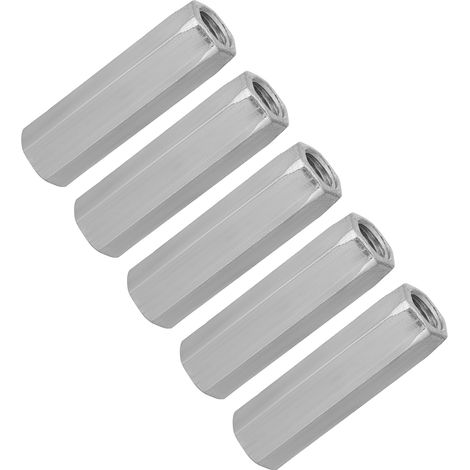 Stück verzinkter Stahlsechskantmuttern M1040/50, lange Sechskantmuttern, Gewindemuttern (M1050) (1/5)