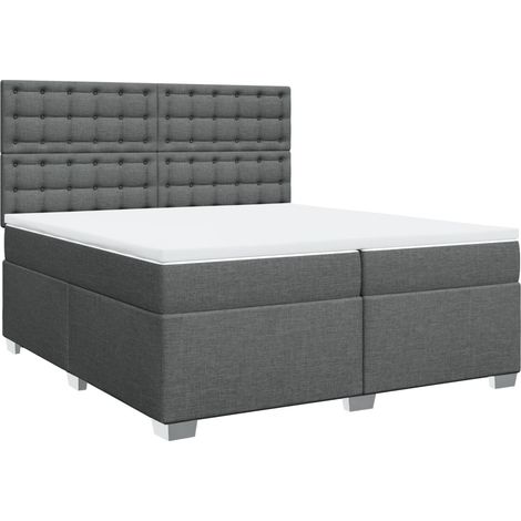 Maison Exclusive - Boxspringbett mit Matratze Dunkelgrau 200x200 (1/5)