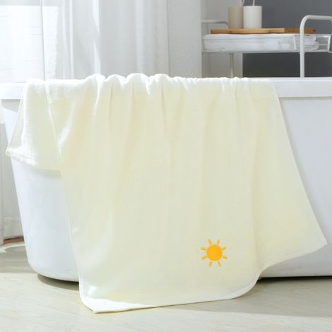 Filiyano-Serviette de bain 100% coton, serviette douce et super absorbante pour adultes et enfants, pour la salle de bain et la cuisine, 140 x 70 cm (1/5)