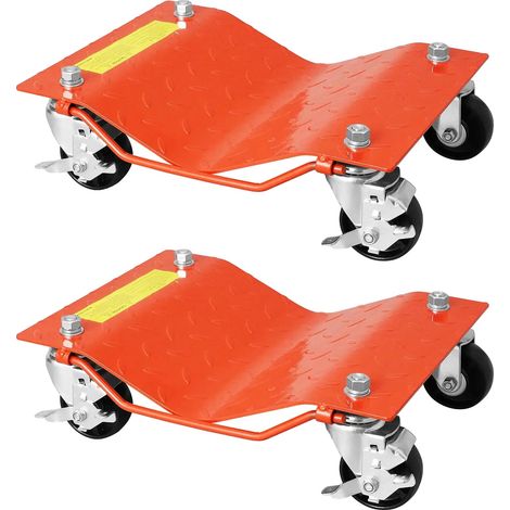 Pastiglie per pneumatici per veicoli, capacità 1360 kg, freni a pedale, 2 pezzi, arancioni (1/2)
