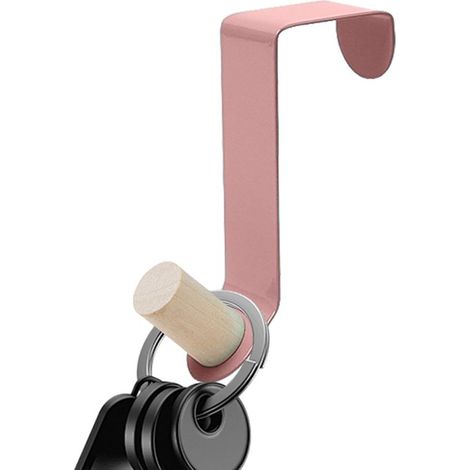 Verstellbarer Kranzhaken – Türhaken für Kränze – Festliche Dekoration – Rost- und kratzfest – 91 x 34 x 4 cm – Rosa (1/2)