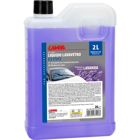 Liquido lavavetro estivo profumato, pronto all'uso - Lavanda - 2000 ml