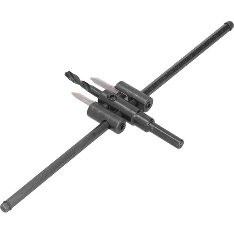 Kit Perceuse Cloche Réglable 30-300mm Découpeuse Ronde à Bois, Trépan Circulaire Ajustable pour Perçage Menuiserie Bricolage (1/5)