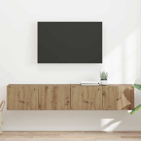 TV-Wandschrank 2 pcs Kunsthandwerk Eiche Holzwerkstoff (1/5)