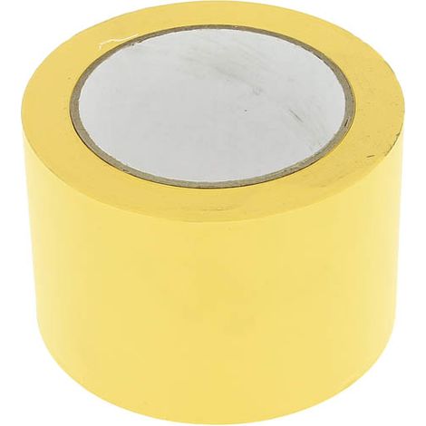 Adhésif PVC bâtiment jaune largeur 75mm, le rouleau
