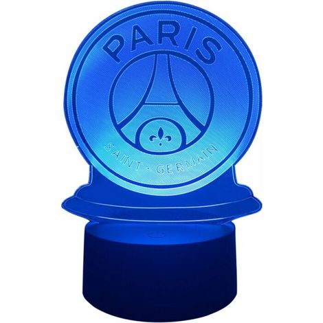 Veilleuse LED FC Paris Saint Germain Football Club 3D Illusion Enfants Enfants Ligue 1 Logo de Football PSG Night Lamp Lampe de Table @ 1 (1/5)