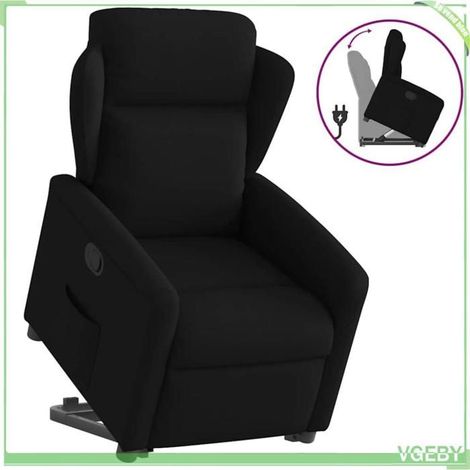 Fauteuil inclinable - FAF7291712427275 - Noir - Moteur de levage électrique - Tissu polyester (1/5)