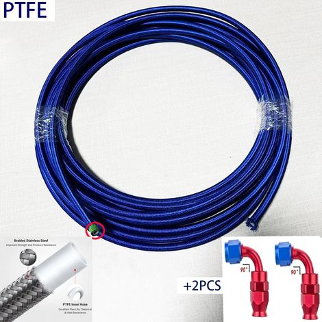 Adaptateur de rotation (90 Bleu, AN10), tuyau de refroidissement de carburant en PTFE