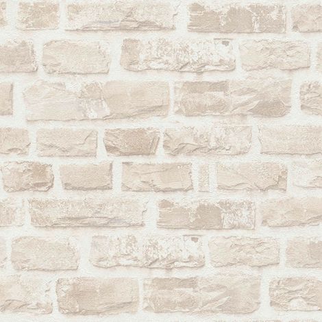 Papier peint Trompe l'oeil Beige Natural Living A.S. Création