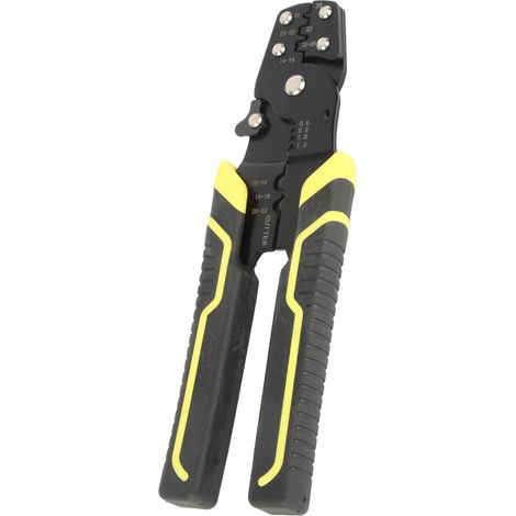 Pince coupante électrique multifonction réglable pour le bricolage, en acier au carbone, pour dénuder et couper les fils (jaune) (1/5)