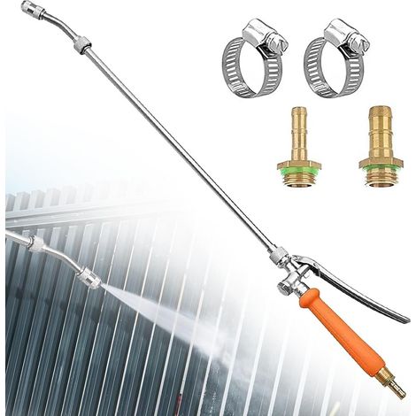 72 cm Sprühlanze, Metallsprühlanze, universeller Sprühstab, mit 3/8 Zoll und 1/4 Zoll Messingsprüher, für Gärten, Obstgärten, Waschen von Autos und Häusern