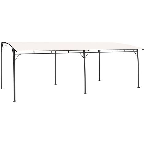 Toldo parasol de jardín color crema 6x3x2,55 m