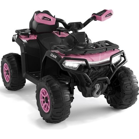 Hoerfuriy – Quad électrique enfant 12V – ATV avec musique, klaxon LED, télécommande parentale – Dimensions 95x55x56cm – Pour enfants 3-8 ans (1/5)