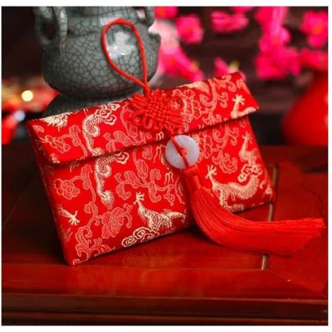 Enveloppes rouges - 2024 - Soie - Pendentif en jade - Nœud chinois (1/4)