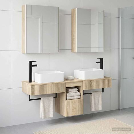 vidaXL Bathroom Cabinet Set 5 pcs Sonoma Oak Engineered Wood (1/5)