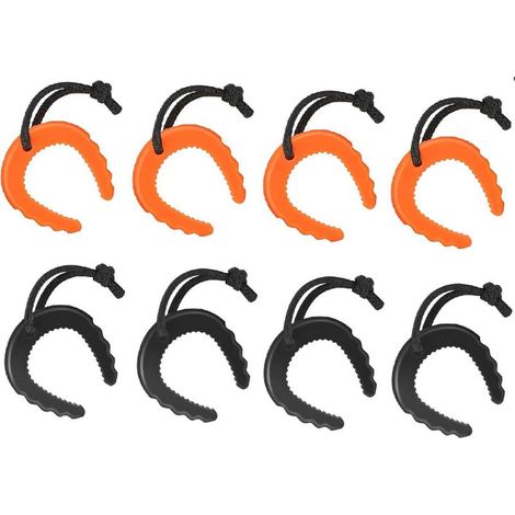 GDHZS- 8 Pièces Cales Porte en Caoutchouc Anti-Pincement,Bloc Porte avec Corde Nylon-Butées Porte Portable pour Pompiers,Anti-Claquement Porte (1/5)