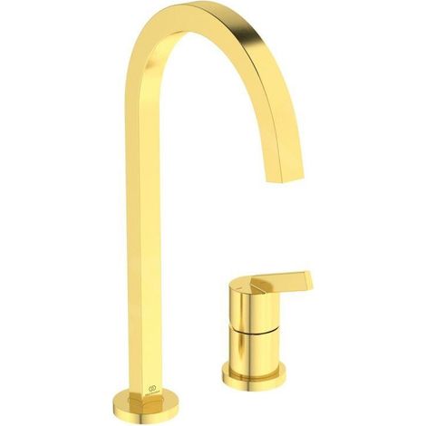 Ideal Standard Gusto - Mitigeur d'évier, installation à 2 trous, or brossé BD423A2 (1/5)